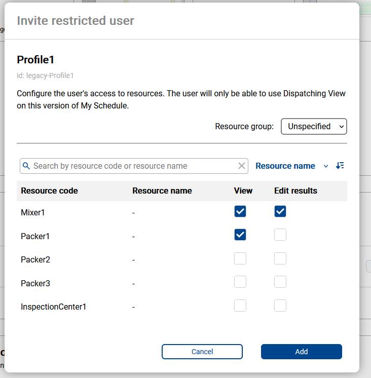 Configure restricted user